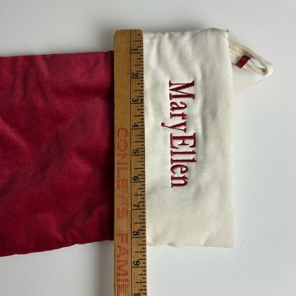 Pottery Barn Personalized Mary Ellen Holiday Stocking 
Basic Red Velvet NWT - Picture 3 of 7